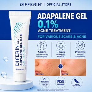 Differin Adapalene 0.1% Acne Treatment Gel 15g Controls Oil and Prevents New Zits Forming
