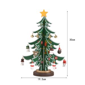 MAYIT Vật liệu gỗ Đồ trang trí cây thông Noel Cấu trúc âm thanh nổi Thủ công mỹ nghệ Cây thông Noel tự làm Lắp ráp tự làm Đồ trang trí bàn làm việc Trang chủ
