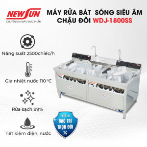 Máy rửa bát chén siêu âm chậu đôi NS-1800SS NEWSUN