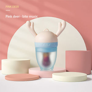 ถุงผลไม้เด็ก เด็กวัยหัดเดิน จุกนม กวางเขากวางผลไม้เสริมอาหารเกรดซิลิโคน จุกนมเด็ก ทำความสะอาดง่ายทนต่ออุณหภูมิสูง Free BPA