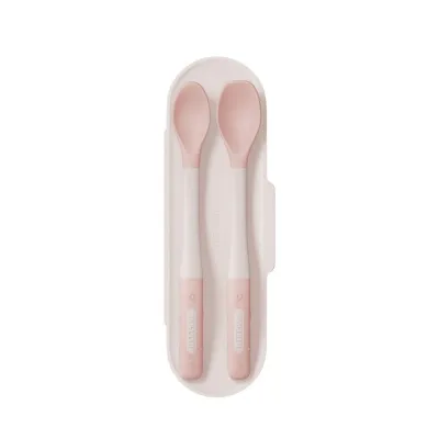 Moyuuum Baby Spoon Set with Case 2pcs (2 Colors)