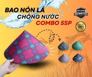 (Combo 5 cái màu ngẫu nhiên) Bao vải dù bọc nón lá miếng bảo vệ nón lá chống thấm nước tốt giúp nón lá thêm bền bỉ và thời trang