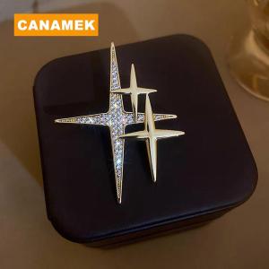 【CANAMEK】 Simple Personality Star High-end Sense Brooch Cute Trendy Design Corsage Fashion Pin For Evening Banquet Suit Emblem Jewelry