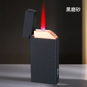 LZD  Gas-Electric in-One Inflatable Windproof Red Flame Charging Digital Power Point Number Display Hot