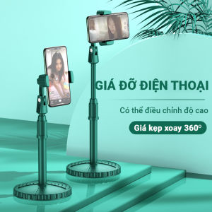 Giá Đỡ Điện Thoại live tream  Để Bàn Xoay 360 Độ Chân Đế Tròn
