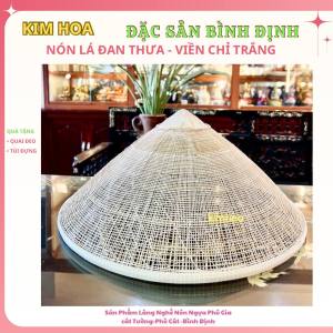 Nón khung lá thưa khung lưới nan tre VIỀN CHỈ TRẮNG NÓN NGỰA PHÚ GIA BÌNH ĐỊNH nón chụp ảnh - Tặng: Quai đeo túi đựng