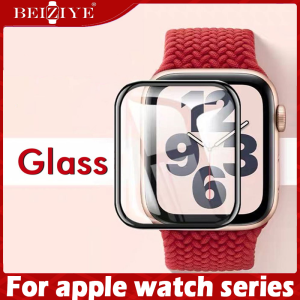3D Tempered Glass ฟิล์มกันรอยหน้าจอ For apple watch ultra / ultra 2 49mm 9 8 7 6 41mm 45mm 44mm 40mm  กระจกนิรภัย Full Cover Curved Edge Screen Protector For apple watch series 9 8 7 6 38mm 42mm Glass Film