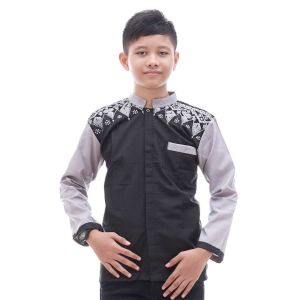 koko anak fyp motif bordir  muslim ramadhan batik kantor