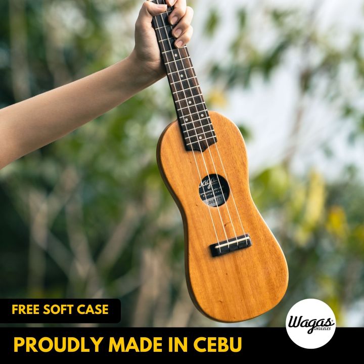 Wagas Travel Soprano Ukulele Solid Mahogany Ukulele Customized Name Ukulele Portable Ukulele With Case Aquila Strings Ukulele Lazada Lazada PH