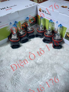 COMBO 10 bóng pha ô tô H16 siêu sáng. bóng đèn pha H16-HCL đầu xanh. Chỉ có điện 12v