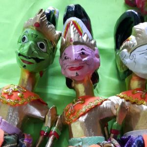Wayang Golek Satria Gatutkaca Arjuna Rama Kresna Arjuna/Permadi Bima Yudistira Tinggi 35 cm Kwalitas Oke