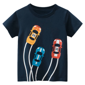 [Fast Shipping] Kids T-shirt for Boy 3-10 Yrs Old Soft Cotton Fashion Car Pattern Short Sleeved Shirt for Kids Boy