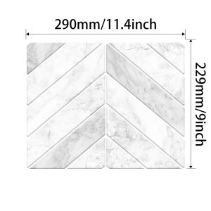 NEMOPH Waterproof Peel and Stick Backsplash Self-adhesive 11.4" x 9" Wallpaper Durable Home Decor Wall Tile for Kitchen Bathroom
