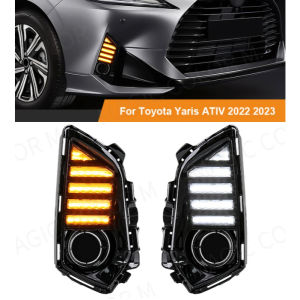 TOYOTA VIOS YARIS 2022-2024 DAYLIGHT DRL RUNNING SIGNAL LIGHT PROJECTOR 2 FOG LAMP SUPER LED