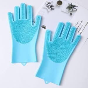 Sarung Mandi Haiwan Silicone Pet Bath Gloves Cat Dog Grooming Washing Massage Hair Removal Mitt