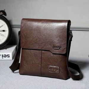 Mens Shoulder Bag Business Casual Messenger Bag Trendy Korean Version Vertical PU Leather Mens Bag