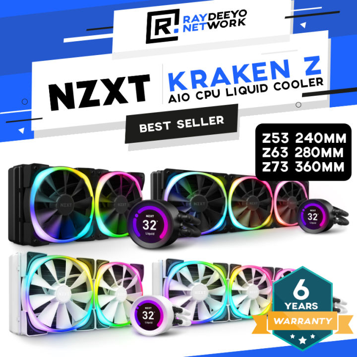 Nzxt Kraken Z53 Kraken Z63 Kraken Z73 Rgb Aio Cpu Liquid Cooler Black White [liquid Cooler