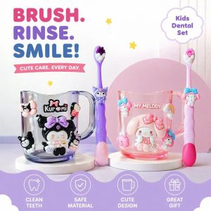 Kids Toothbrush Cup Set Baby Rinse Cup BPA Free PP Mouthwash Cup Drinking Cup Bathroom