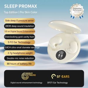 การนอนหลับที่มองไม่เห็นหูฟังไร้สาย TWS Bluetooth 5.3 หูฟังซ่อนหูฟัง IPX7 กันน้ำลดเสียงรบกวนชุดหูฟังกีฬา