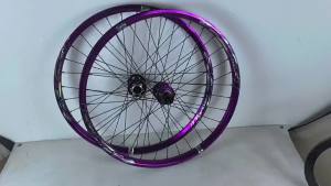 Mountain bike wheelset 26 27.5 29inch quick-release thru-axle 120 bearings disc brake HG cassette MS XD purple-HB08MH31(01)