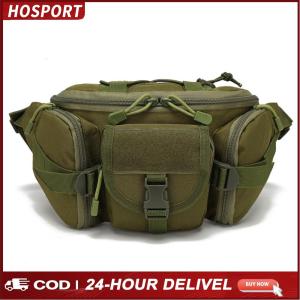 Multipurpose Fishing Pouch Nylon Portable Outdoor Sports Waist Pack Waterproof Large Capacity for Camping Hiking Traveling Running