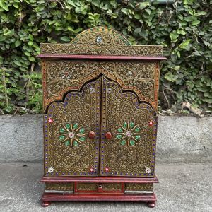 ตู้พระ ตู้ไม้เล็ก ตู้เก็บของ กว้าง 35 xลึก20x สูง 55 cm ตู้วางพระ วางวัตถุมงคล แท่นวางพระ