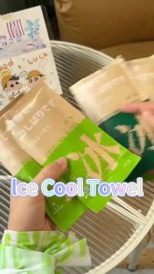 Suomi Cooling Ice Towel Wipe 1 Sheet Ice Cooling Towel Portable Cold Wet Wipes for Sweat/Running
