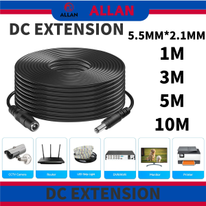 ALLAN DC Power Extension Cable 12V 5.5mm x 2.1mm Male to Female 1M/3M/5M/10M for CCTV Security Camera IP Network DVR Standalone