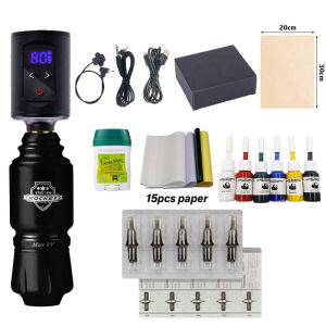 DM Rocket ชุดเครื่องสัก เครื่องสักไร้สาย เครื่องสักปากกา มอเตอร์ญี่ปุ่น ชุดเครื่องสักครบชุด อินเตอร์เฟซ RCA เหมาะสำหรับผู้รักการสัก ผู้เริ่มต้น และศิลปิน