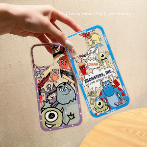 Phone Case for Vivo V60 Lite V60lite V50 Lite 5g Cute Cartoon Alien Monster Pattern Non-slip Transparent Soft Silicone Casing for VIVOV60Lite 5g Phone Cover Case