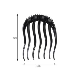 Fashion Braider Women Hair Styling Clip Fluffy Plastic Stick Bun Maker Braid Tool Ponytail Holder Hairpin Hair Accessories Black