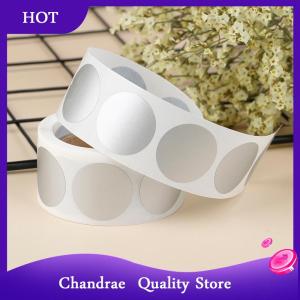 [Chandrae] สติกเกอร์สีเงินทรงกลมลอกออกได้จำนวน300ชิ้นสติกเกอร์ติดป้ายสำหรับขูดขนาด1นิ้ว