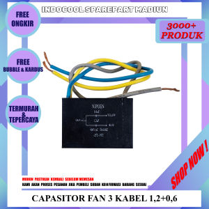 F1206 KAPASITOR KOTAK KIPAS ANGIN / CAPASITOR FAN 3 KABEL 1.2+0.6 (PENGIRIMAN PULAU JAWA)