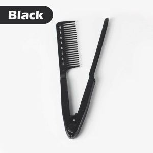 หวีจัดแต่งทรงผมแบบคลิปรูปตัววี หวีดัดผมตรง 4สี หวีจัดแต่งทรงผมในครัวเรือน แปรงหวีผมตรง hair straightening comb