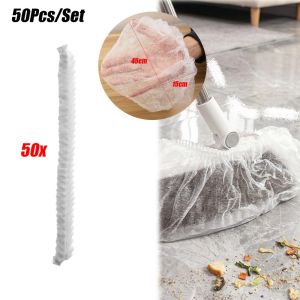 200Pcs Disposable Broom Dusting Head Cover Stretchy Non-Woven Fabric Cover Handy Tool For Cleaning Up Pet Hair