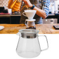 Glass Coffee Pot Glass Coffee Kettle Glass Coffee Maker Anti‑Scalding Kitchen Counter for Home Bar Office. 