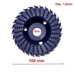 Phụ Kiện Máy Mài Cầm Tay Dĩa Cưa Cắt Gỗ 100mm 2 Trong 1 Có Bề Mặt Mài Nhám Gắn Máy Mài Góc Lớp Đường Kính Lỗ 16mm