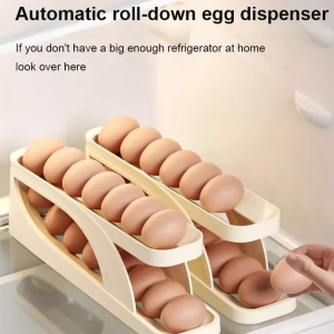 ที่วางไข่ ประเภทบันได เลื่อนเข้า กล่องเก็บของ ประตูด้านข้างตู้เย็น ป้องกันการตก ประหยัดพื้นที่ ทนทาน