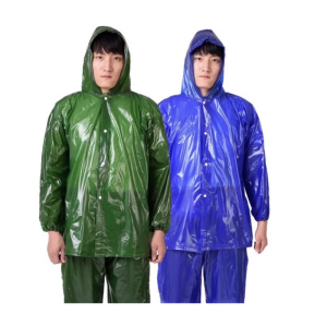 HIGH QUALITY RAINCOAT KAPOTE TERNO JACKET AND PANTS AND ZIPPER AND BUTTON CLOSURE