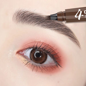 Suanke four prong water eyebrow pencil has distinct roots and eyebrows. It is waterproof and durable and not easy to decolor. Female imitation eyebrow pencil