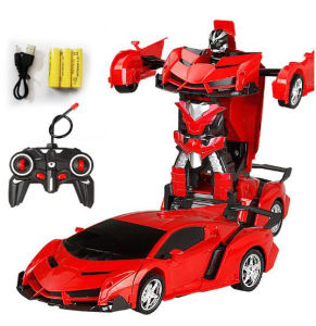 RC Mobil Berubah Robot Remote Control Transform Car Remot Kontrol 1: 18 Mainan Mobil Remote Control RC Transformer Mobil Remote Control Jadi Robot