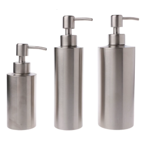 304 Stainless Steel Pump Liquid Soap Lotion Dispenser Bottle Kitchen Bathroom