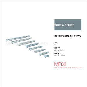 100 x Moon Lion Skrup #8 x 6 CM - Self Tapping Flat Head Screw (Skrup Lion #8 X 2 1 1/2" )