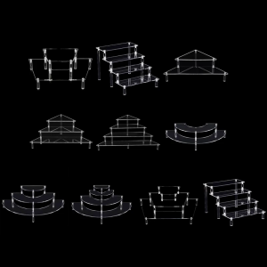 Đa tầng hiển thị Acrylic risers cho nước hoa tổ chức cupcakes đứng rõ ràng kệ cho số liệu và trang trí tiệc