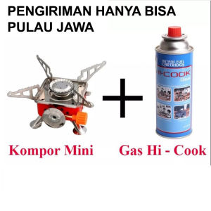 Promo Paket Kompor Camping Gas Kotak Mini Portabel Stove Mini Alat Masak Gunung Free Tas Modern