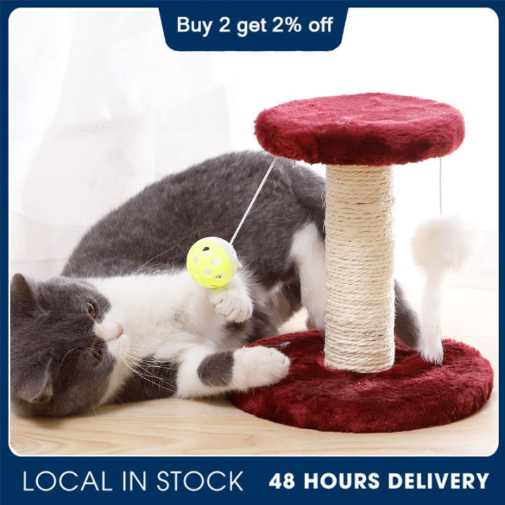 Cat Climbing Frame Double layer Drop Ball Pet Tower House Cat