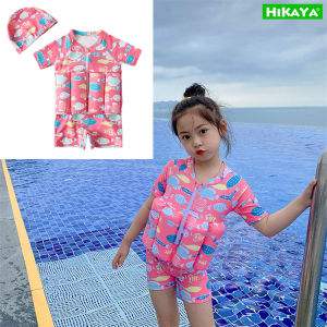 HIKAYA buoyancy swimwear for kids baby one-piece floating swimsuit children cartoon bathing suit boys girls water sports buoyancy wear