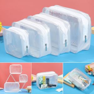 GS High Quality Beauty Case Wash Bags Travel Organizer Clear Makeup Cases PVC Bags Beautician Cosmetic Holder