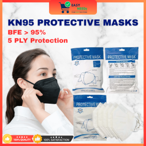 [🇲🇾 Ready Stock] KN95 Protective Mask (Earloop) 😷 [1pack 5pcs] 5 Ply | Pelitup Muka KN95 | BFE ≥ 95%