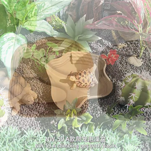 Natural Simulation Habitat Reptiles Soaking Pool With Step Design For Amphibians Turtles Feeding Bathing Dish Bowl